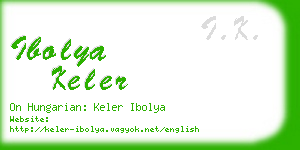 ibolya keler business card
